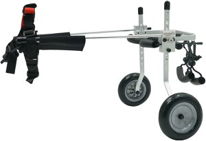 ペット用2輪調節可能ペット用車椅子 身体障害者用猫用ランニングホイール 犬用カート/車椅子 補助歩行 後足リハビリ 移動補助