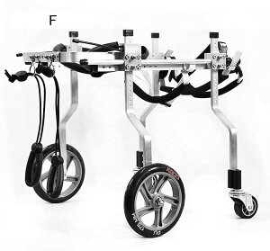 犬用車椅子 調節可能 フルサポート 犬用カート 7輪 ペット用車椅子 前脚と後脚のリハビリ 障害のある小型、中型、大型犬用 S (Xx)