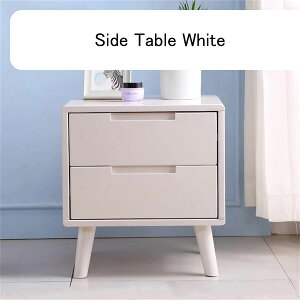 北欧スタイルのベッドサイドテーブル、すべての無垢材、寝室用のシンプルなナイトスタンド、2つの引き出しを備えたベッドサイドキャビネット、Dults用のダブルチェスト収納キャビネット