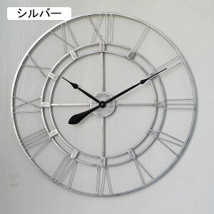 30インチの金属製の壁掛け時計、3Dローマ数字の大きな金属製の壁掛け時計、サイレントムーブメントと電池式、キッチン、リビングルーム、農家の壁の装飾