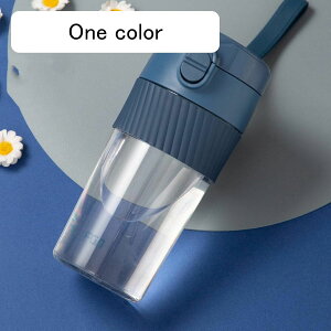 ストロー付き水筒 ウォーターボトル 450ml 水筒 クリアボトル ワンタッチオープン 安全無毒 ネイビー ピンク グリーン ブルー ブラウン 耐久性 軽量 男女兼用 洗いやすい 給水ボトル 運動用