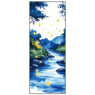 【全国一律送料無料】【Japan made】 おしゃれ 手ぬぐい 日本の四季 蛍と小川 【T-045】夏 かわいい 手拭…
