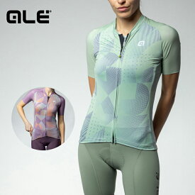 ALE(アレ)サイクルジャージ 夏 半袖 レディース [最適なフィット感] 速乾性 通気性 自転車 ロードバイク サイクルウェア ブランド おしゃれ(ENJOY SS LADY JERSEY)24ss