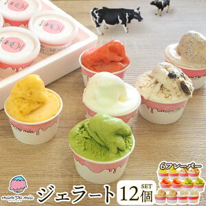 【送料無料】ジェラート 詰め合わせ アイス ギフト 12個セット 6種セット 専門店 お取り寄せ プレゼント 誕生日 御祝 贈り物 人気 鳥取 マンマミーア【冷凍】