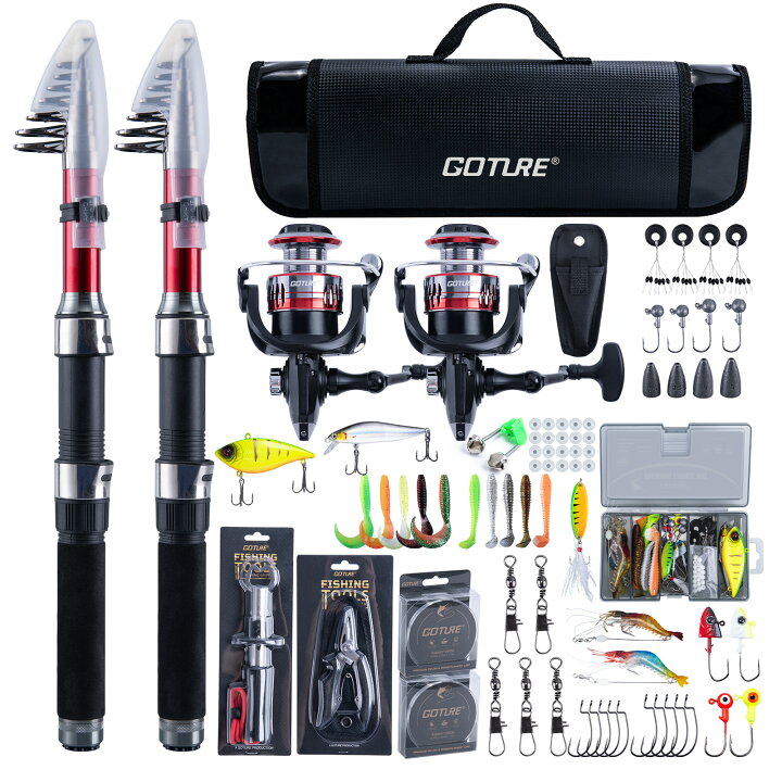 楽天市場】Goture 釣りセット 釣り竿 1.8M/2.1M/2.4M/2.7M 炭素伸縮 