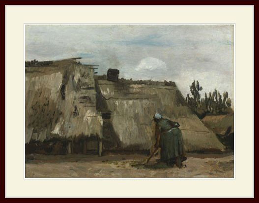 ゴッホ・「A Peasant Woman Digging in Front of Her Cottage」のサムネイル