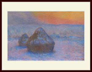���l�E�uStacks of Wheat (Sunset, Snow Effect)�v