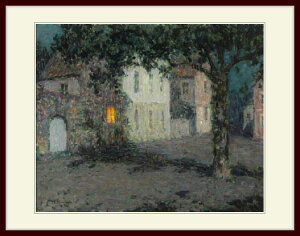 �V�_�l���E�uMoonlit city square in cherbourg�v