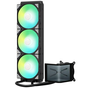 TRYXPANORAMA水冷CPUクーラーLEDモデル360mm(120mmPWMファンx3)ASETEK製ラジエーターL型AMOLEDディスプレイ搭載ブラックL-P360L-AM3M-G0Kコストパフォーマンスモデル