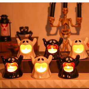 OBESTハロウィン装飾飾りライトお化け屋敷装飾ライトお化けLEDライト置物ハロウィングッズ室内屋外かわいい小道具白ホワイト12個セット