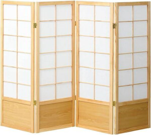 J-kitchens和風衝立4連ナチュラルW450xD20xH1200mmx4枚