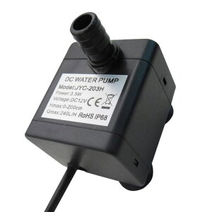 SENSTREE52GPH(200L/H、3.5W)水中ウォーターポンプ、DC12V噴水ポンプ、水槽、池、水族館の自動トップオフ用の1.4m(4.59ft)電源コード付き4.9フィートハイリフトミニブラシレスポンプ