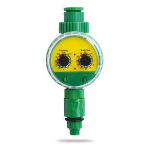 自動植物給水器、灌漑水タイマーコントローラーガーデン電子プログラム可能な自動散水タイマー防水水栓からホースタイマー屋外用パーテールグリーン