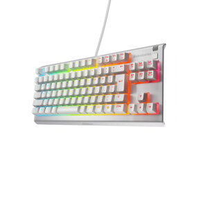 SteelSeries �Q�[�~���O�L�[�{�[�h �e���L�[���X �L�� Apex 3 TKL White JP ���{��z�� �É��X�C�b�` IP32�h�H 24�L�[���������Ή� �z���C�g 64909