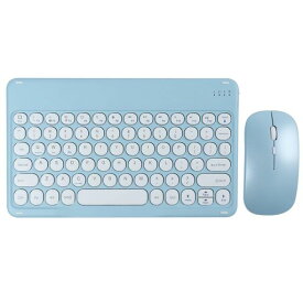 Bluetoothキーボードマウスセット無線ワイヤレスiPad対応キーボード小型薄型コンパクト可愛いキーボードUSB充電式簡単接続英語配列静音マウス3段階dpi電池式ipad/タブレット/スマホ用