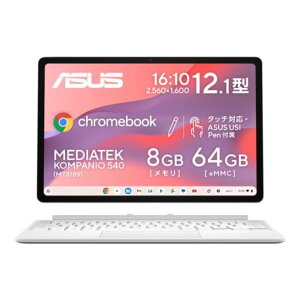 ASUS Chromebook �N���[���u�b�N CM32 Detachable 12.1�C���` 2in1 �^�u���b�g MediaTek Kompanio 540 8GB ������ 64GB eMMC ���{��L�[�{�[�h �d��620g �y���t��