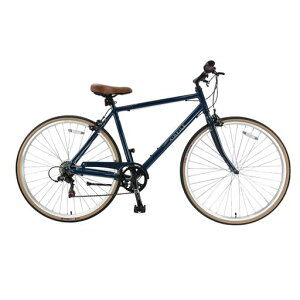 【クロスバイク】TRAVELAIRFILE自転車軽量アルミフレームSHIMANO製7速変速700x38C通勤通学初心者ブルー