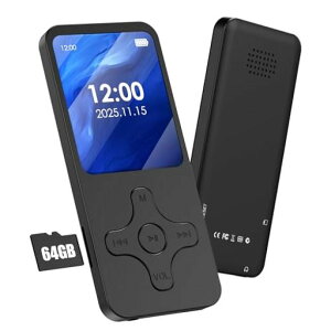 MP3�v���[���[�y��30g�|�[�^�u���M�t�g�Ή�64GB�J�[�h�tBluetooth5.0�Ή��f�W�^���I�[�f�B�I�v���[���[�q���w�����N�ʉ��y/�^��/�r�f�I/�ʐ^/FM/�d�q���Г��{��戵���t��