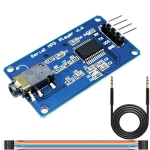 YoumileYX5300UART�R���g���[���V���A��MP3�~���[�W�b�N�v���[���[���W���[���T�|�[�gMP3/WAV�}�C�N��SD/SDHC�J�[�h(forArduino�p/AVR/ARM/PIC�p�I�[�f�B�I���C��DuPont�P�[�u���t��)
