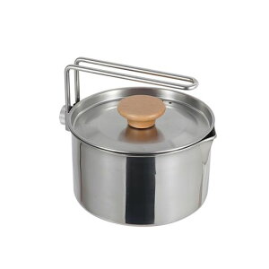 Liroyalキャンプクッカーキャンプ用食器キャンプ用ケトルクッカー容量:1Lバーベキュー用鍋調理器具スタッキングソロキャンプアウトドアケトル急須は直火可焚火キャンプたき火登山用鍋…