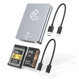 CFexpressTypeBSDJ[h[_[USBCAfAXbgUSB3.210GbpsCFexpressTypeBJ[h[_[Android/Windows/MacOS/LinuxΉAUSBC-USB/USB