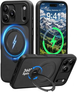 �y360°��_��]�E4�{�ČR�K�i�zCASEKOO iPhone 18 Pro �p �P�[�X MagSafe�Ή� �w��h�~ �}�b�g�u���b�N