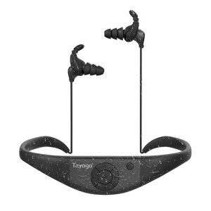 Tayogo W18 ���j�C���z�� �����C���z�� 4-in-1�A32GB MP3�EBluetooth 5.4�EFM���W�I�E��M���[�h�AIPX8�h�� �C���C���[�w�b�h�z���A���[3m�Ή� �X�C�~���O�E�����g���[�j���O����(�u���b�N)