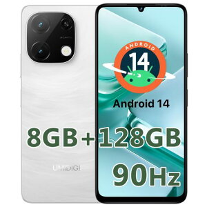 UMIDIGIAndroid14X}z{SIMt[G9TX}[gtH8GB+128GB+1TB܂Ŋg6.75hHD+90HztbV[g8RACPU5000mAheʃobe[13MP+8MP/wF