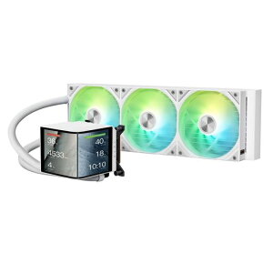 TRYX PANORAMA ���� CPU�N�[���[ LED���f�� 360mm (120mm PWM�t�@��x3) ASETEK �����W�G�[�^�[ L�^ AMOLED�f�B�X�v���C���� �z���C�g L-P360A-AS3M-G1W ���@�\���f��