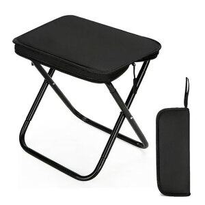 折りたたみ椅子軽量コンパクトチェア持ち運び超軽スマホ2台分のポケットサイズキャンプアウトドアチェア折り畳みキャンプスツールコンパクトイス(ブラック)