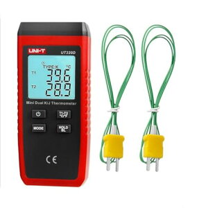 UNI-T熱電対温度計K/Jタイプ温度差測定温度センサー高精度-50-1300°Cデュアルチャンネル温度計デジタル熱電対センサー工業数値記録小型手持ちLCDバックライト付きUT320D
