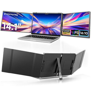 【2025新型モデル】デュアルモニターDopesplay360°回転14~17.3インチ2画面拡張トリプルノートパソコン用モバイル14インチノートパソコン画面エクステンダーFHDIPSデュアルモニター折りたたみ式