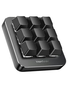 Vaydeerプログラマブルキーボード9キーショートカットキーボードゲーミング片手有線メカニカルキーボードマクロ可能互換性Windows&Mac対応オフィスワーカー、プログラマー、デザイナー、…