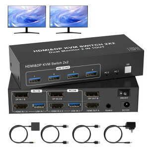 4KHDMIDisplayPortKVMXCb`22oKVMؑ֊p\R2䃂j^[2؂ւ4USB3.0|[gL[{[h/}EX/v^[/̃foCXΉp\Rؑ֋@PCؑ֋@USBؑ֊