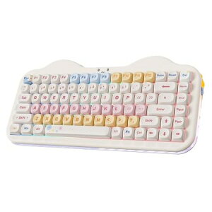 YUNZIIC75���C�����X���J�j�J���L�[�{�[�h75%���C�A�E�g�z�b�g�X���b�v�Ή��N���[�~�[�L�[�{�[�hNKROPBTMOA�L�[�L���b�vRGB�o�b�N���C�g�K�X�P�b�g�}�E���g�����P�[�L�f�U�C��BT5.0/2.4G/USB-C