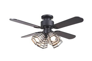 シーリングファンライト天井照明リモコン式ファンLED電球対応口金E26省エネ風量3段階長寿命配線工事不要取り付け簡単冷暖房効果オシャレ(ブラック)