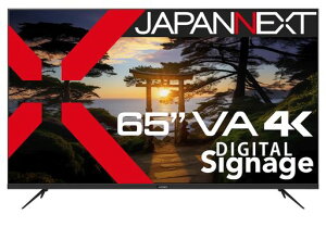 JAPANNEXT65�C���`��^���j�^�[4KUHD3840x2160�𑜓xVA�f�B�X�v���C�f�W�^���T�C�l�[�W(HDMI/�X�s�[�J�[����/VESA�Ή�)JN-V65UHD-U