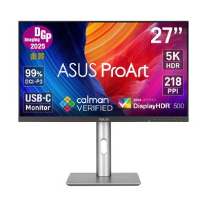 ASUS5Kj^[ProArtPA27JCV/27C`/yDGPC[WOA[h2025܁z/IPS/HDMI/DisplayPort/USBType-C(96Wd)/AutoKVM/99%DCI-P3/