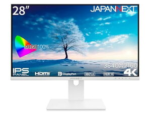 JAPANNEXT28C`j^[4KUHD3840x2160𑜓xIPSfBXvC(HDMI/DisplayPort/u[CgJbg)JN-IPS28UHDR-W