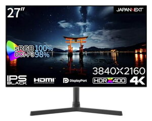 JAPANNEXT27C`j^[4KUHD3840x2160𑜓xIPSBLACKfBXvC(HDMI/DisplayPort/Xs[J[/VESAΉ/u[CgJbg)JN-27IPSB4FLUHDR