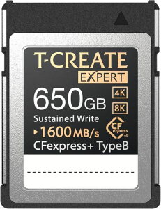 TEAMGROUPT-CreateExpertCfexpress2.0PlusTypeB650GBXQDJ[hR1800MB/sW1700MB/b8K4K̃rfIBeɑΉfW^჌tΉ