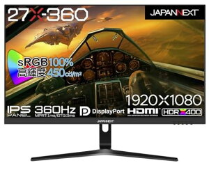 JAPANNEXT27C`Q[~Oj^[360Hz1mstHD1920x1080𑜓xIPSplfBXvC(HDMI/DisplayPort/VESAΉ/u[CgJbg/p178°)