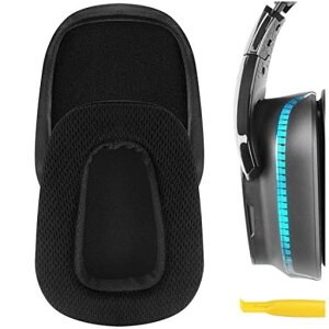 Geekria�C���[�p�b�hComfort�݊����p�b�h���W�N�[��LogitechG533G633G635G933G935�w�b�h�z���ɑΉ��p�b�h�C���[/�C���[�J�b�v(���b�V���t�@�u���b�N/�u���b�N)