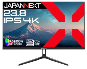 JAPANNEXT23.8C`IPSpl4K(3840x2160)𑜓xtj^[JN-IPS238U-C6HDMIDisplayPortUSB-C(ő65Wd)sRGB:100%DCI-P3:99%HDRKVM