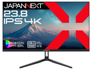 JAPANNEXT23.8C`IPSpl4K(3840x2160)𑜓xtj^[JN-IPS238U-C6HDMIDisplayPortUSB-C(ő65Wd)sRGB:100%DCI-P3:99%HDRKVM