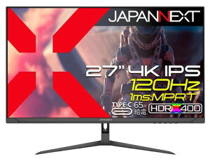 JAPANNEXT27C`IPSpl120Hz/1ms(MPRT)Ή4K(3840x2160)𑜓xQ[~Oj^[JN-IPS27G120U-C6HDMI2.1DPUSBType-C(ő65Wd)sRGB:100%