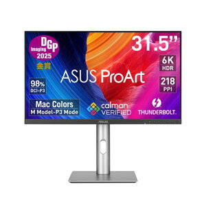 ASUS6Kj^[ProArtPA32QCV/31.5C`/yDGPC[WOA[h2025܁z/IPS/HDMI/DisplayPort/Thunderbolt4(96Wd)/AutoKVM/98%