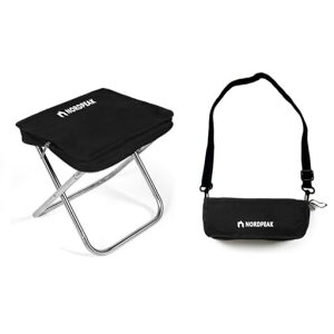 折りたたみ椅子アウトドアチェアコンパクト超軽量ステンレス製耐荷重150kg収納袋一体型ショルダー付き携帯チェアキャンプハイキング釣り登山フェス行列待ち