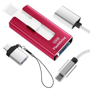 USB128GB4in1XChyAvsvEf[^ۑziPhoneΉf[^ڍsOtXg[WiOS/Type-C/USB/Micro[qڑeʃX}zUSBf[^ڍsʐ^ۑType-CϊP[u