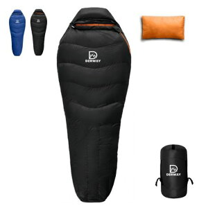 DERWAY �_�E���Q�� �~�p �y�� ���t�� (220*85cm) ���C�h�o�[�W���� 680FP�t�B���p���[ -15°C~8°C �R���p�N�g�Q�� �L�����v �n�C�L���O �I�[�g�L�����v �h�� �Ԓ��� �A�E�g�h�A�ً}�p